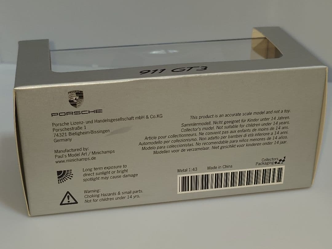 ミニチャンプス ポルシェ 911 GT3 1/43 ミニカー ホワイト