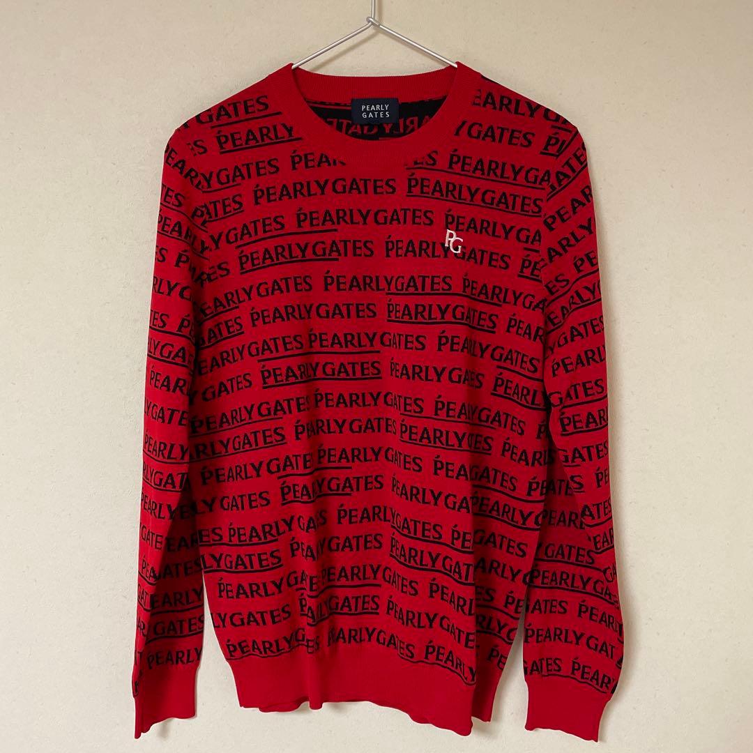 美品☆パーリーゲイツ　ロゴニット サイズ2