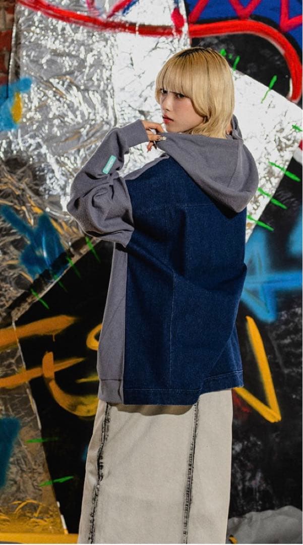 バウンディvaundyグッズFUSION新品デニムパーカーmサイズ即完売品グレー