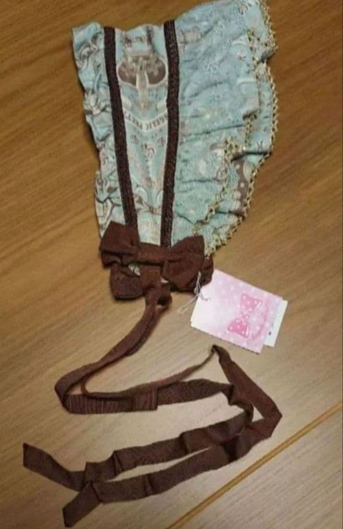 タグ付き未使用品　Musee du Chocolatハーフボンネット　ミント