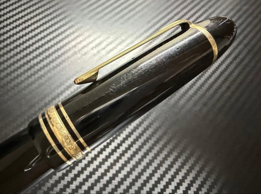 美品 縦溝芯 モンブラン 149 18C 3帯 F 細字 万年筆