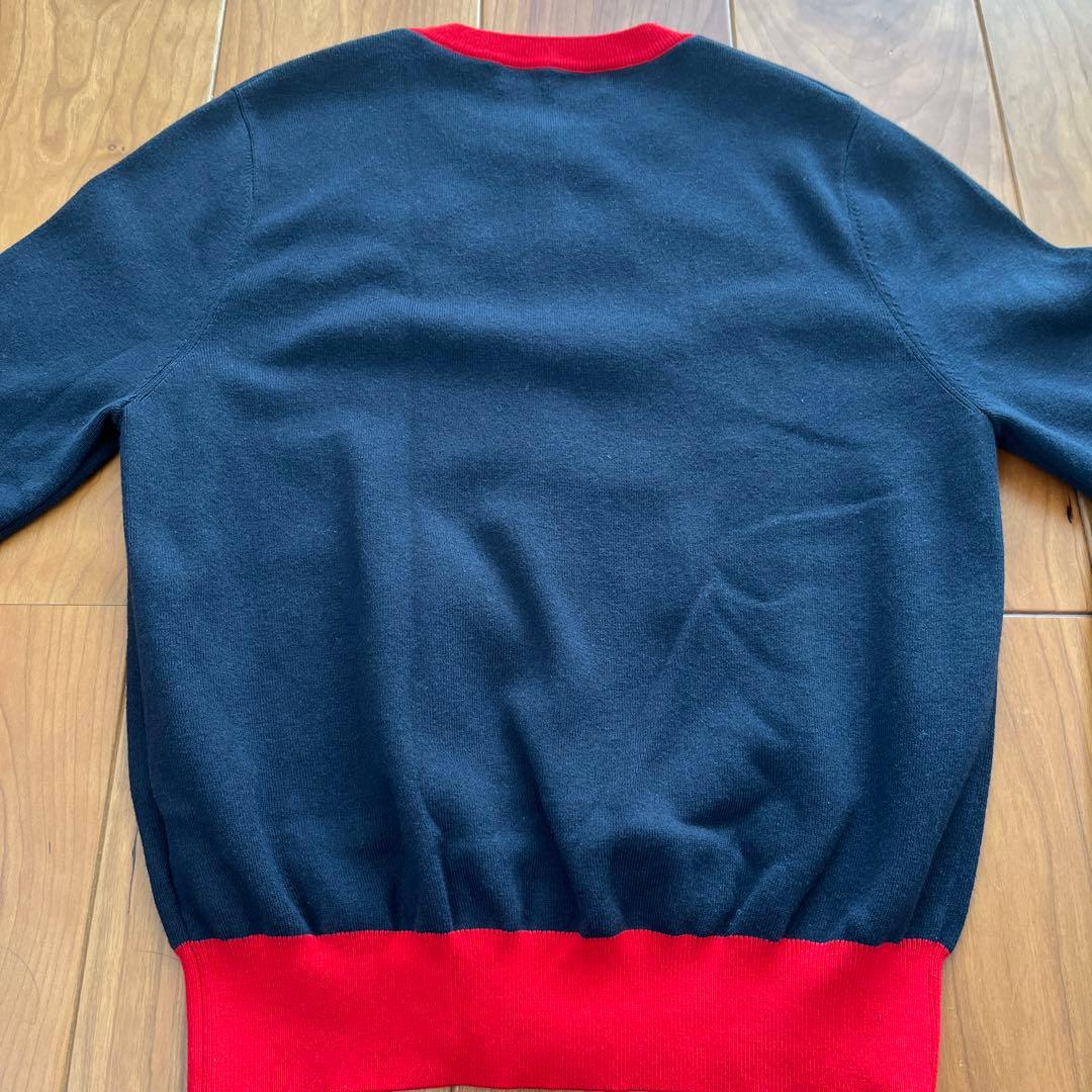 Caban コットンカシミアバイカラークルーネックカーディガン