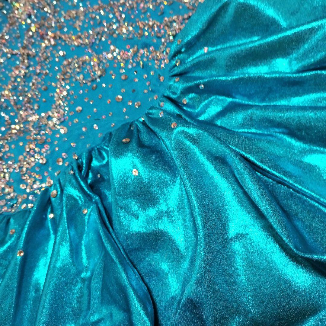 社交ダンス♡ジャンティ　ラテンドレス　ターコイズブルー　競技　デモ