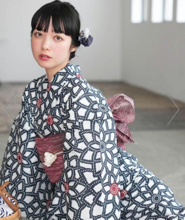 お任せの下駄+お任せの帯締つき◆◆utataneブランド浴衣◆和歌山染め