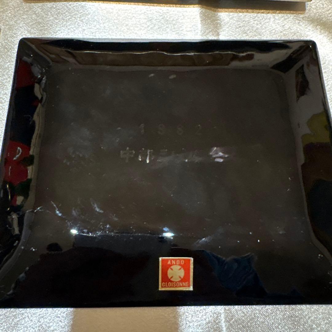 レア ヴィンテージ 安藤七宝店の七宝焼の飾皿　8枚セット