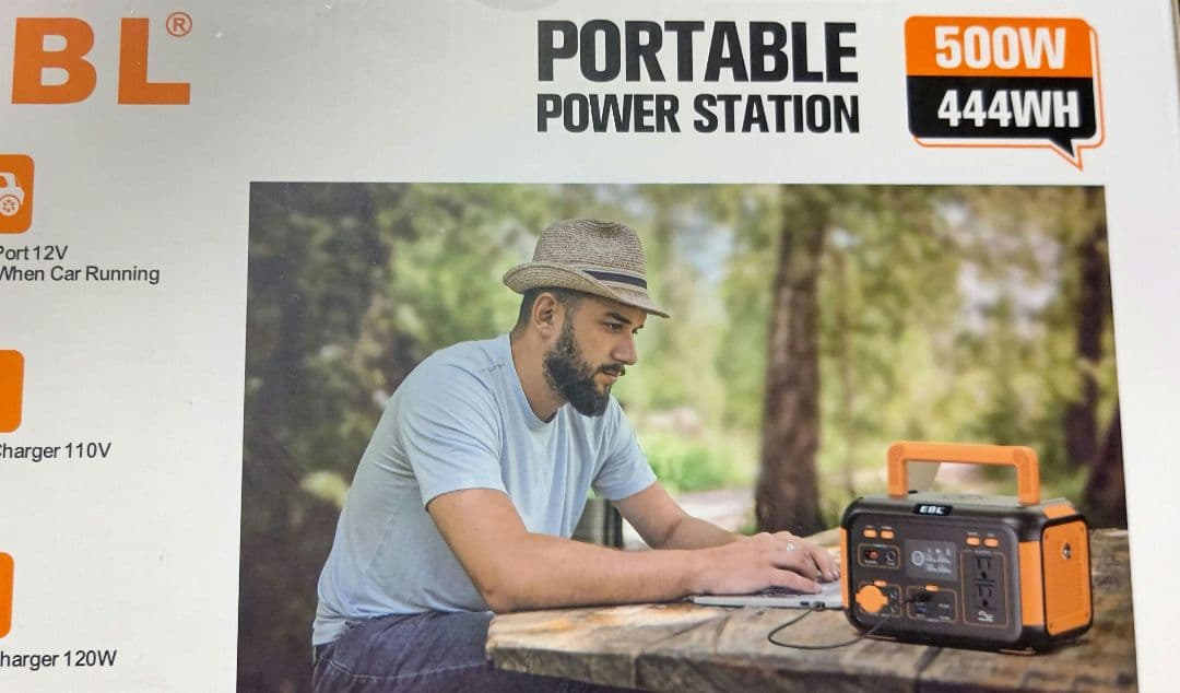 新品 EBL ポータブル電源 500W 30Ah/444wh