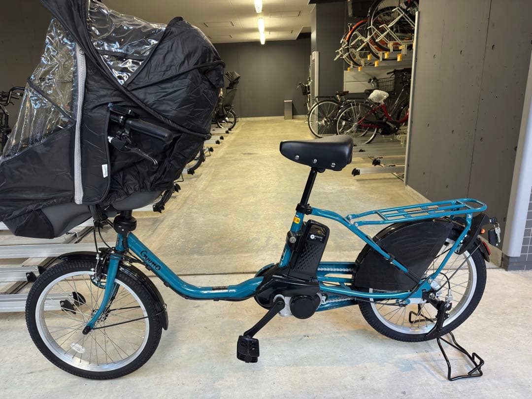 電動自転車　チャイルドシート付き　ほぼ新品