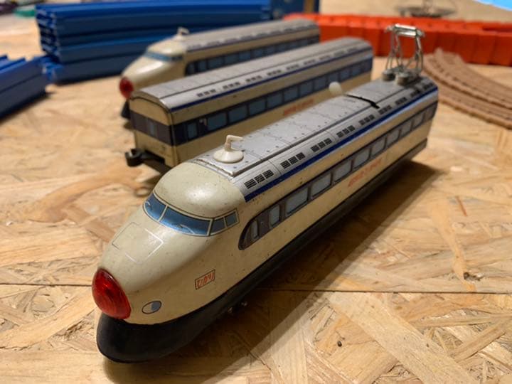 【再値下げ】骨董品 ブリキ 超特急ひかり号 Aー1002 レール付き