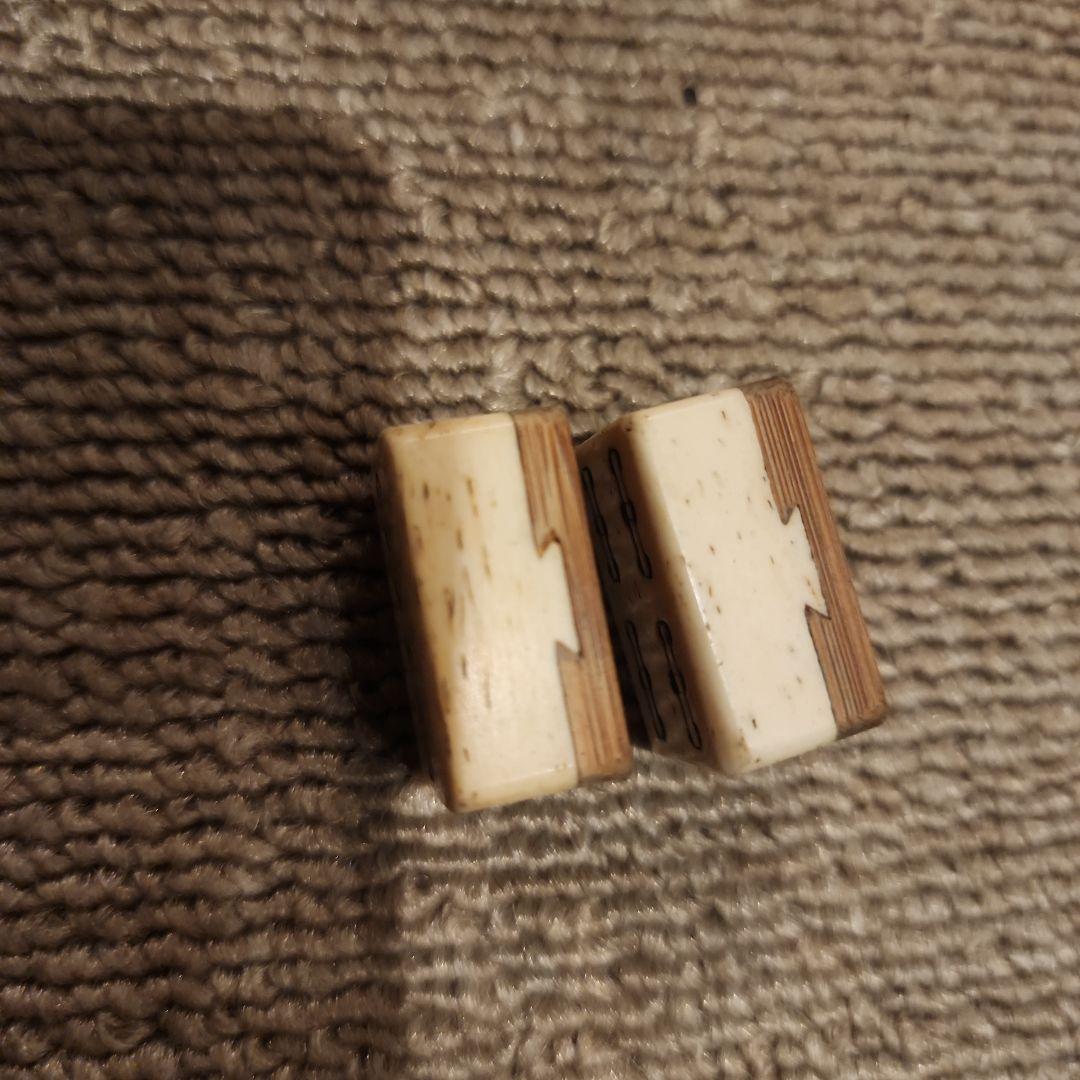 麻雀セット ヒョウ柄ケース付き　背竹　骨