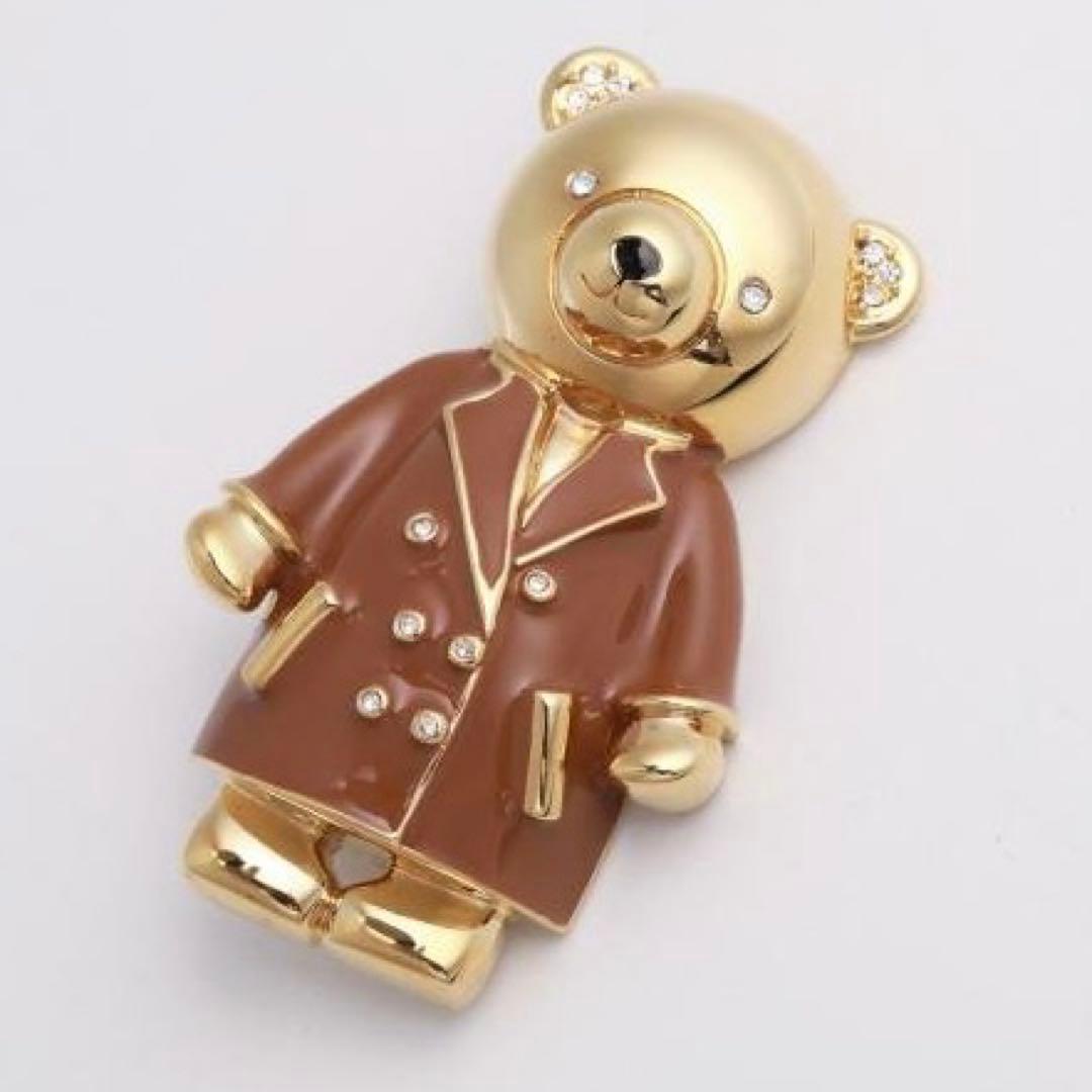 新品 MaxMara テディベアブローチ