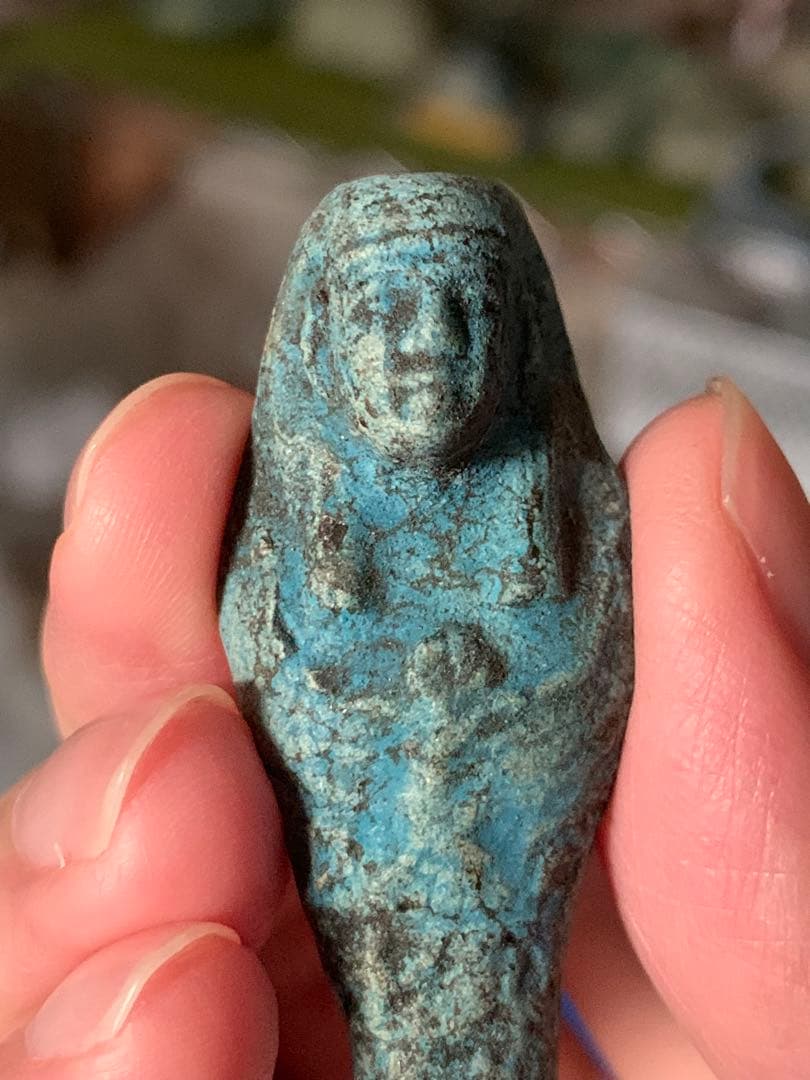 古代エジプト　出土　ファイアンス製　ウシャブティ　ガンダーラ　ホルス　スカラベ