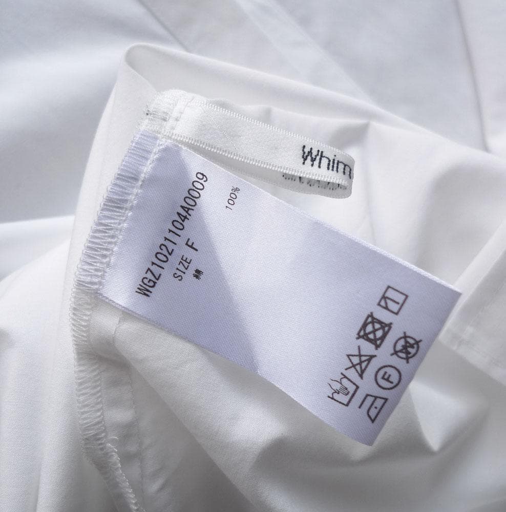 美品 ウィムガゼット 2万円 バックスリットのブラウス ホワイト D505