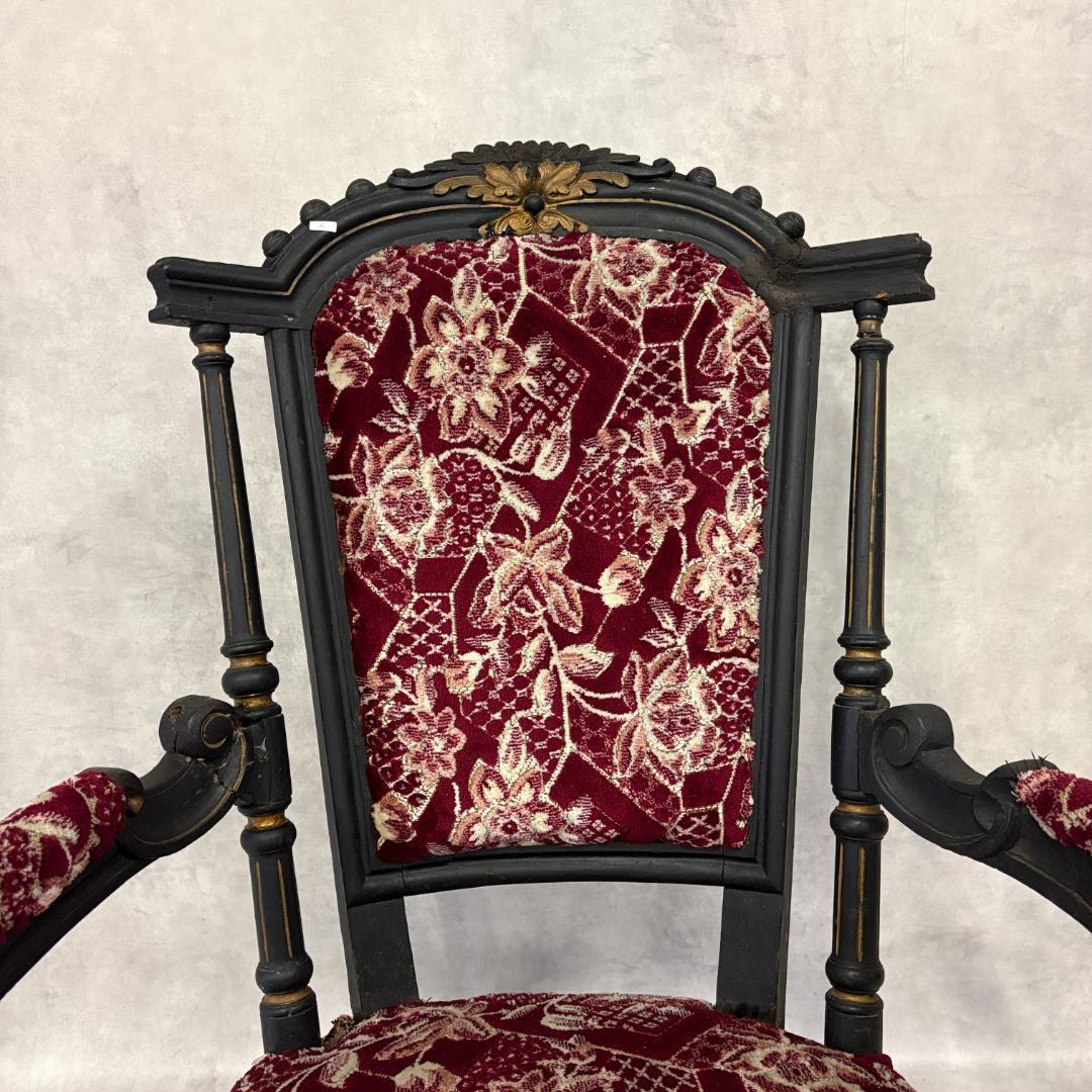 ネパール　パタン製　アンティークアームチェア【A】