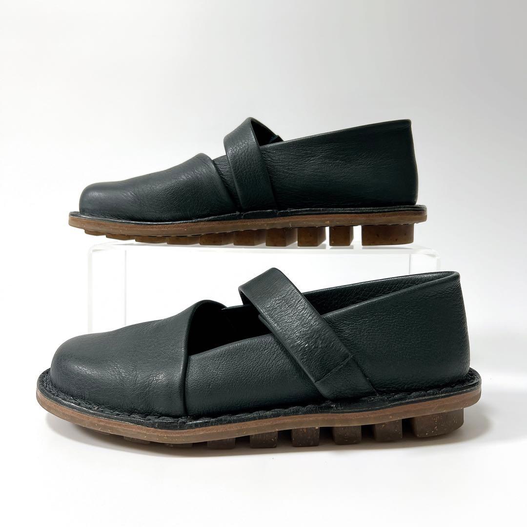 《極美品》トリッペン Ahead ベロクロストラップシューズ ネイビー 36