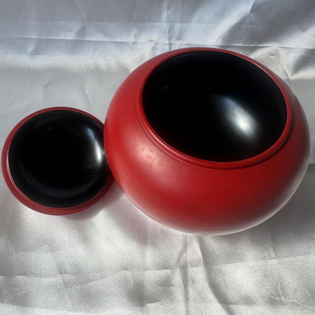 佐藤阡朗 作 / 根来小壷/茶道具/漆器/根来塗/蓋付小壺