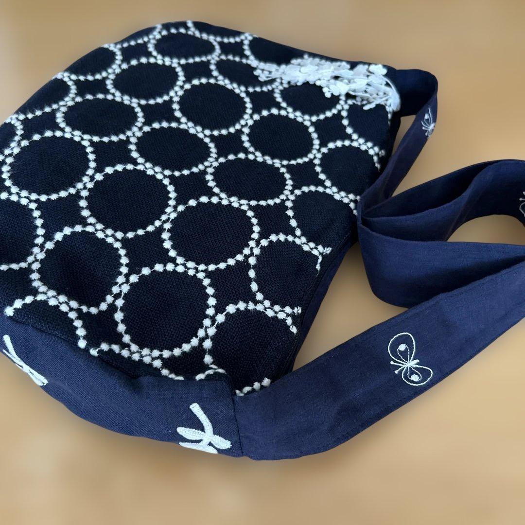 斜めがけバッグ ミナペルホネン（刺繍 リネン 好きな方にも）