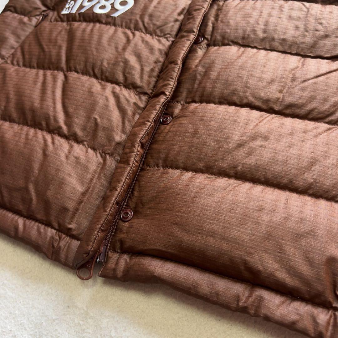 未使用級　近年　パーリーゲイツ 　ダウン　ジャケット　ベスト　フード　ブラウン