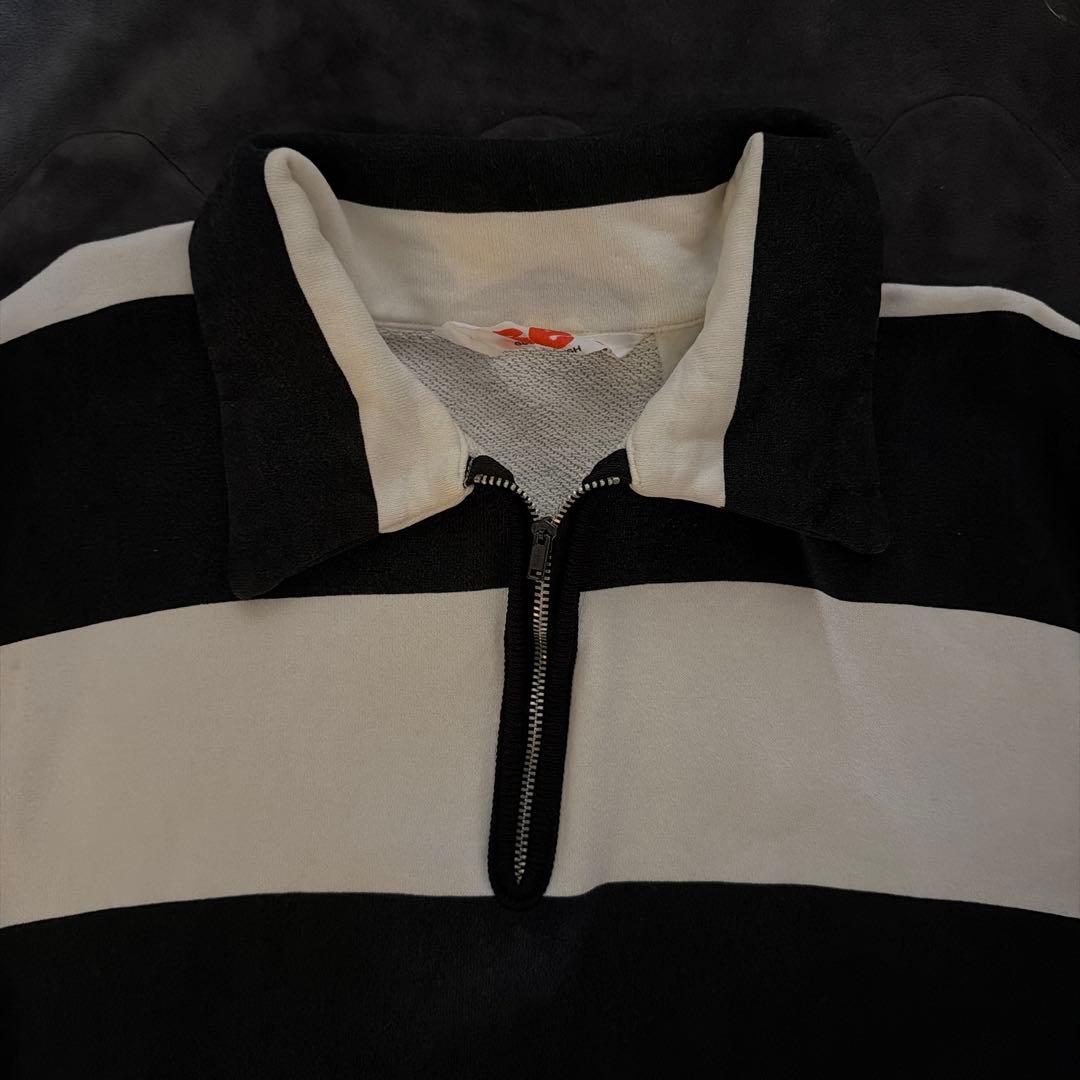 goodenough 囚人 ボーダー zip スウェット 90s