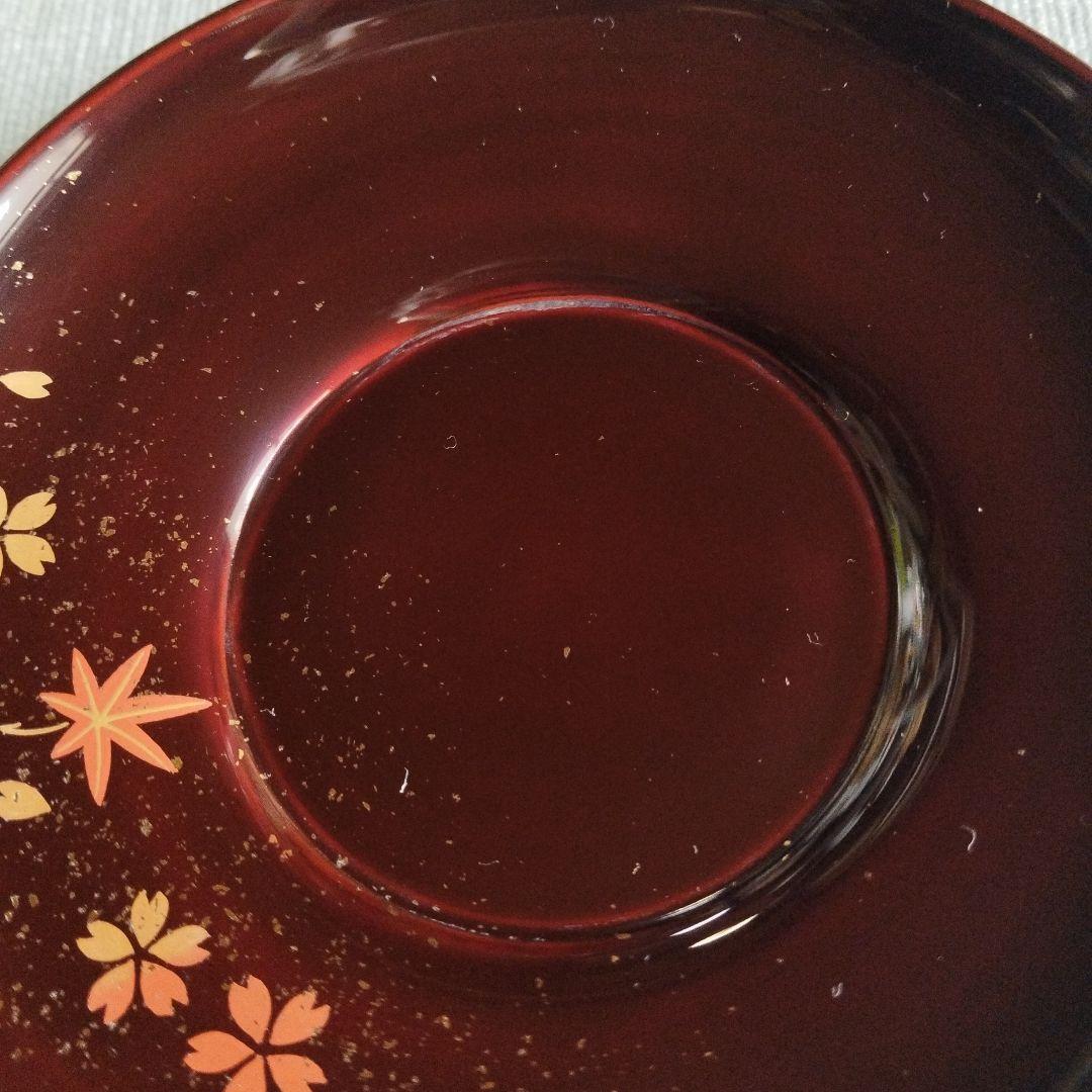 輪島塗　桜と紅葉柄　5枚(桐箱入り)