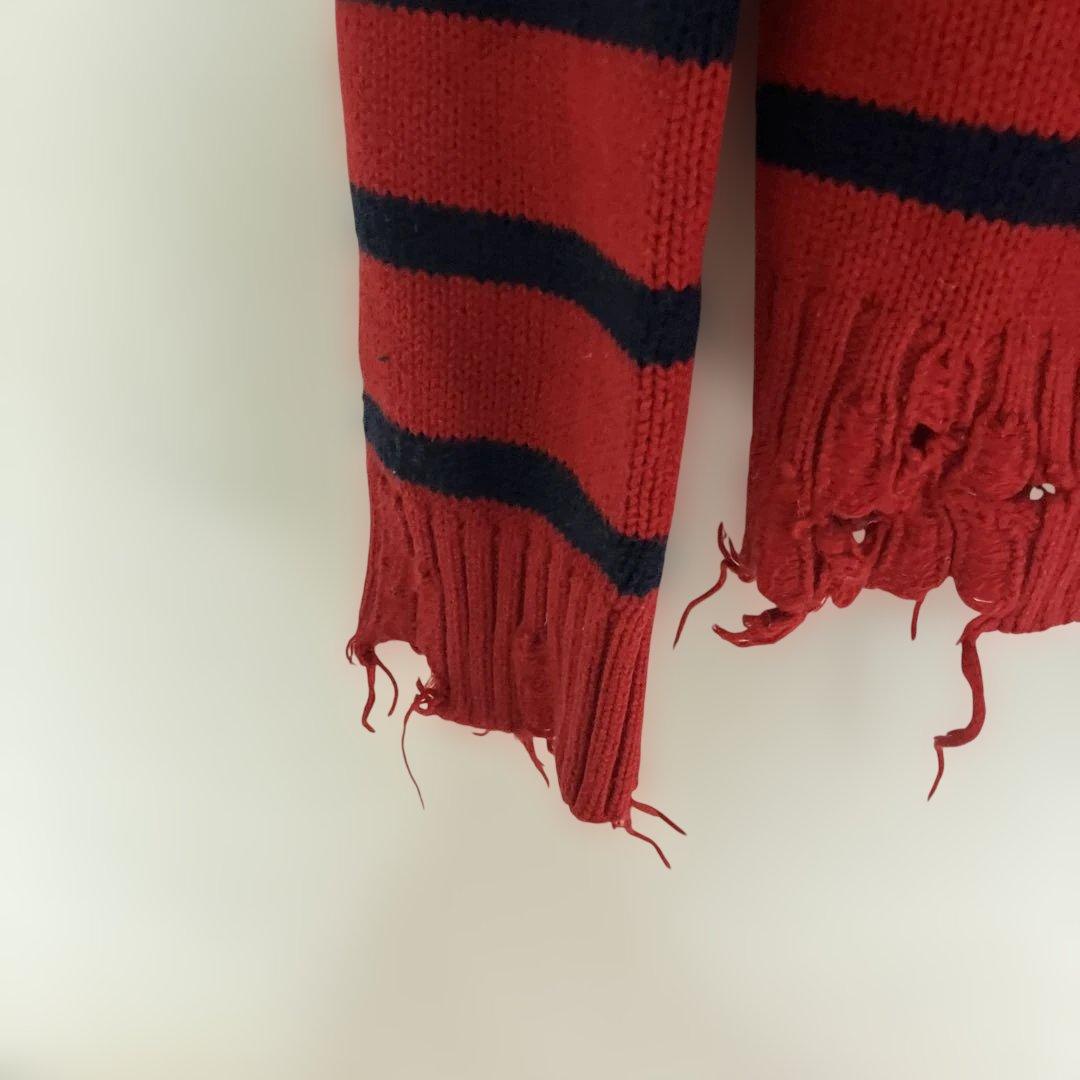 ポロ　ラルフローレン　ボーダー　ダメージ加工