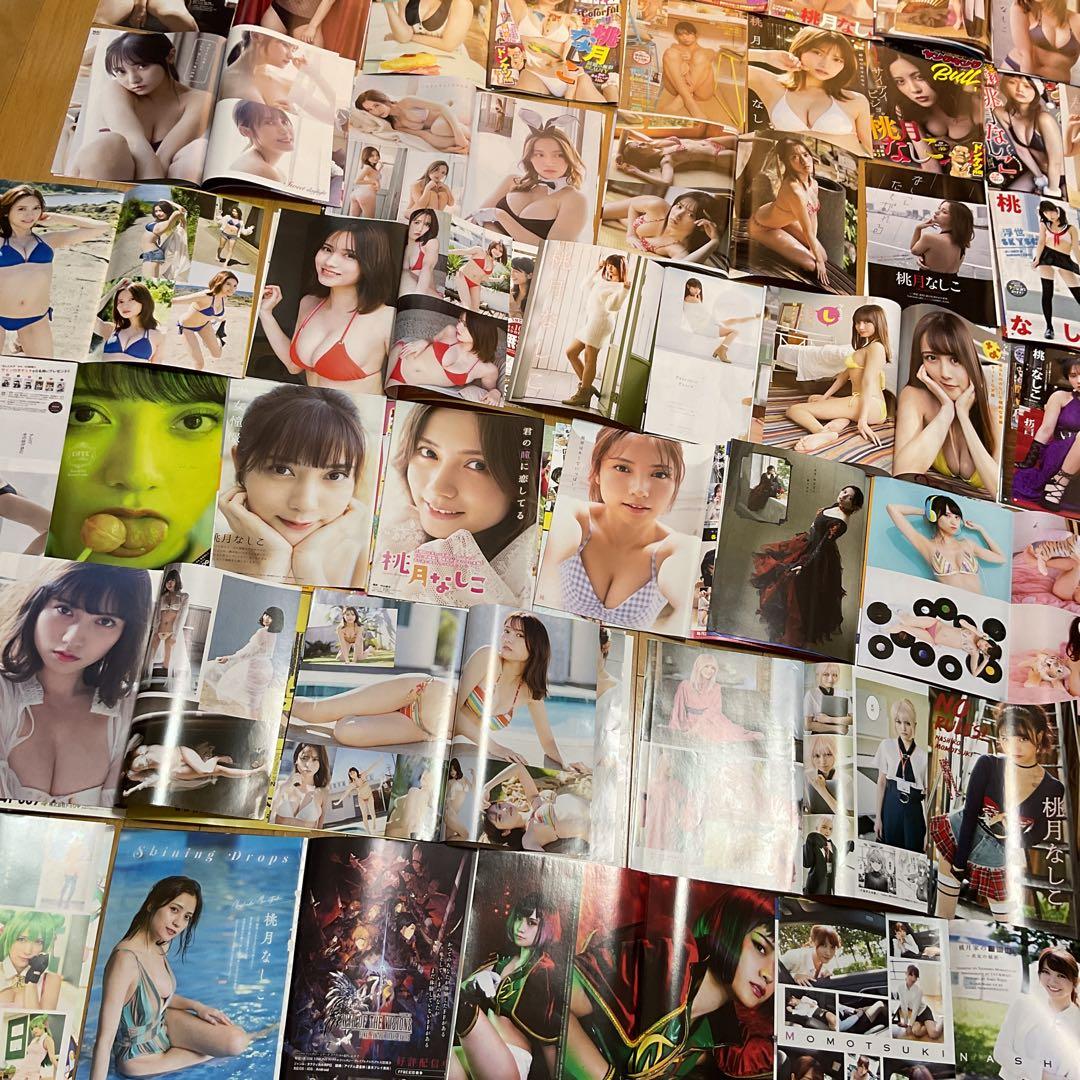 桃月なしこ　両面ポスター6点、切り抜き