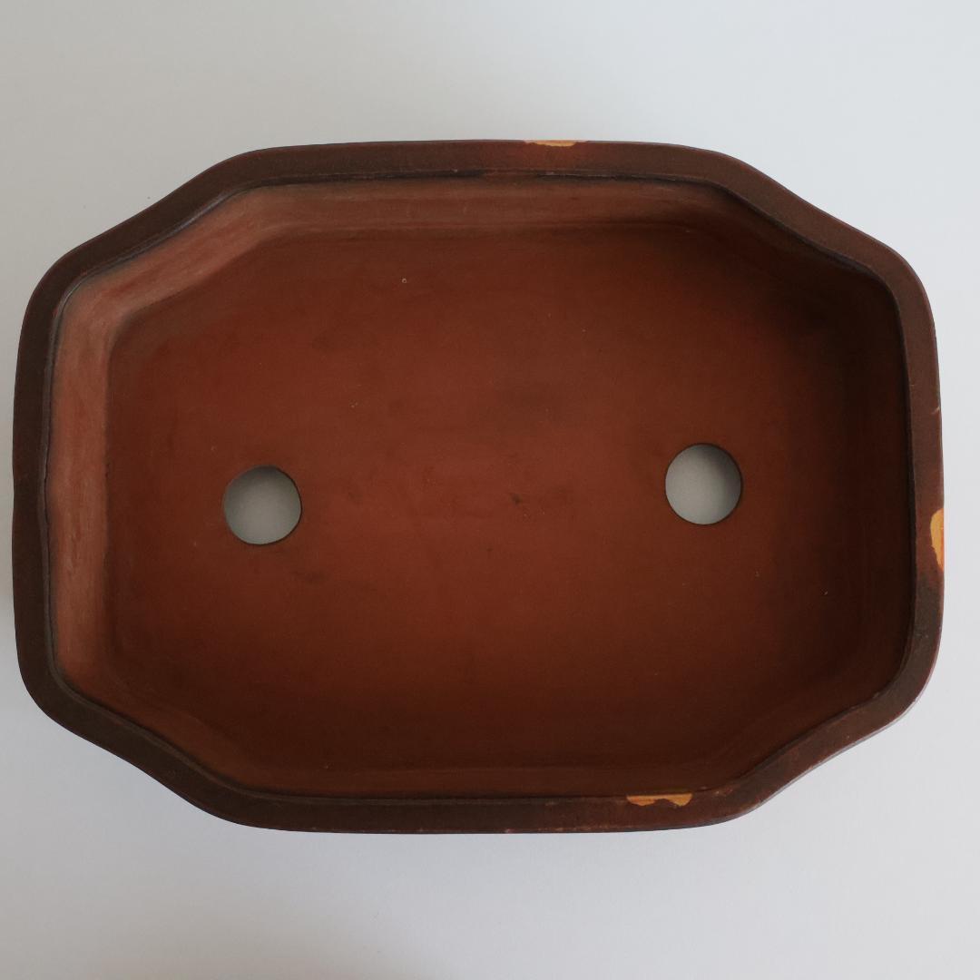 『 呉徳盛製 』『 中国宜興 』在銘 中国古盆器 大小2枚