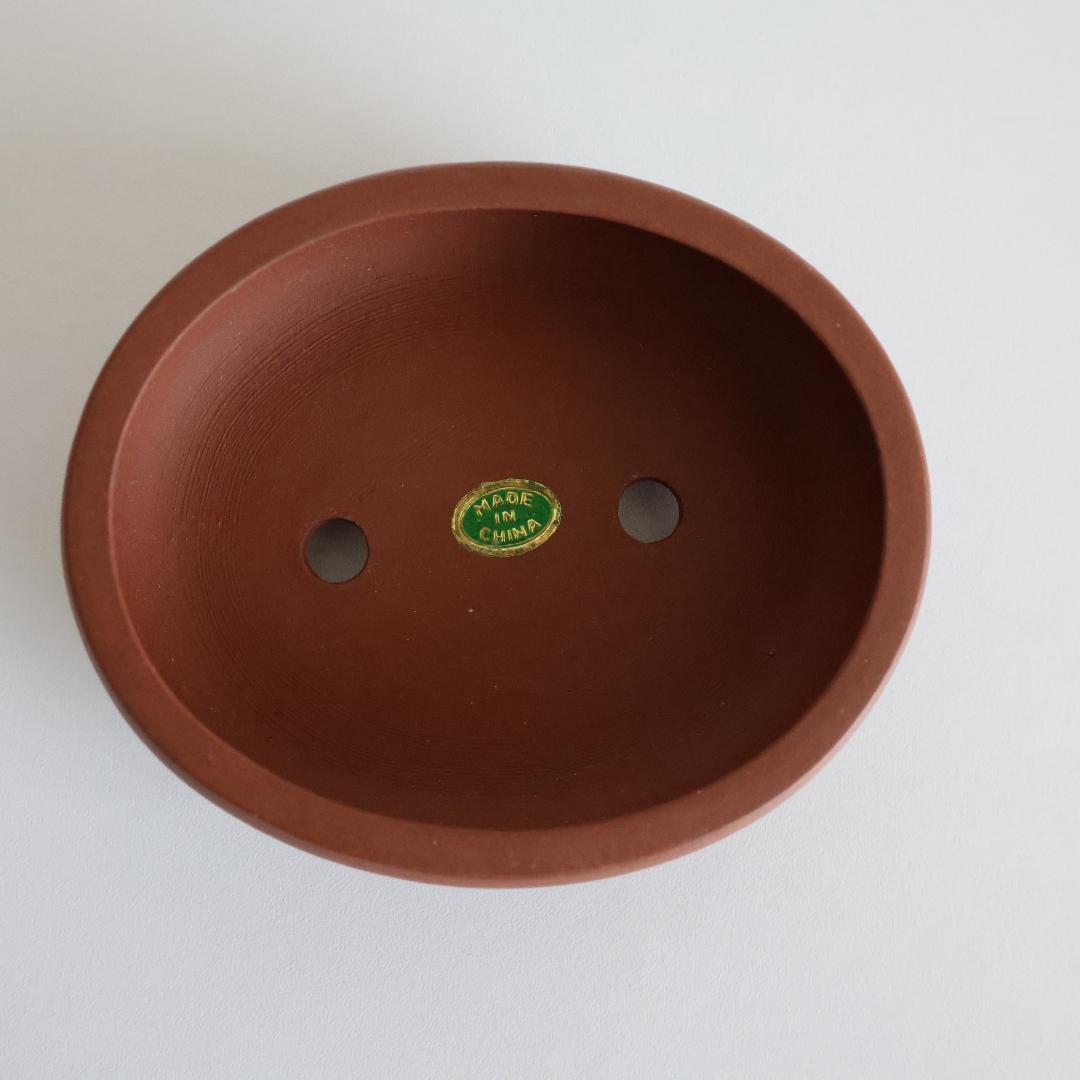 『 呉徳盛製 』『 中国宜興 』在銘 中国古盆器 大小2枚