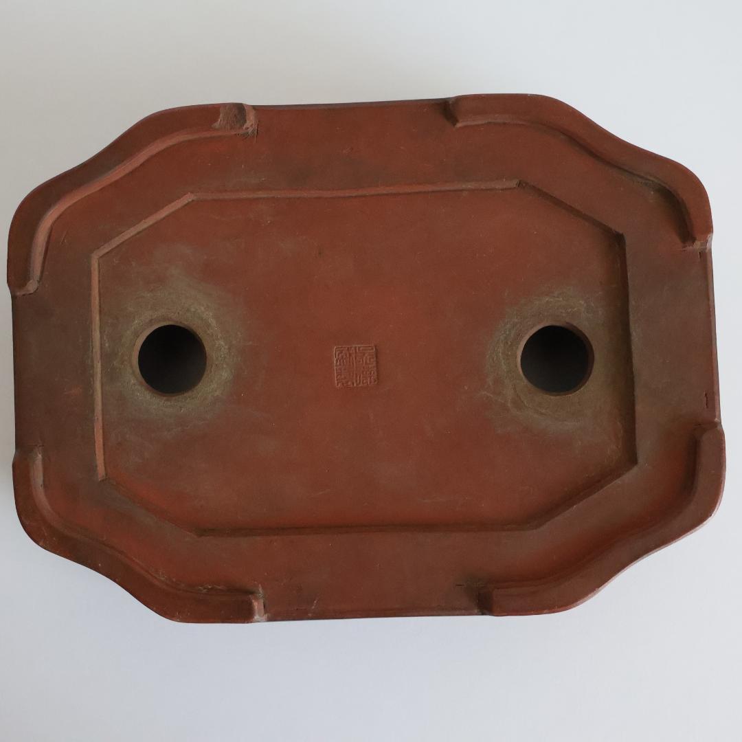 『 呉徳盛製 』『 中国宜興 』在銘 中国古盆器 大小2枚