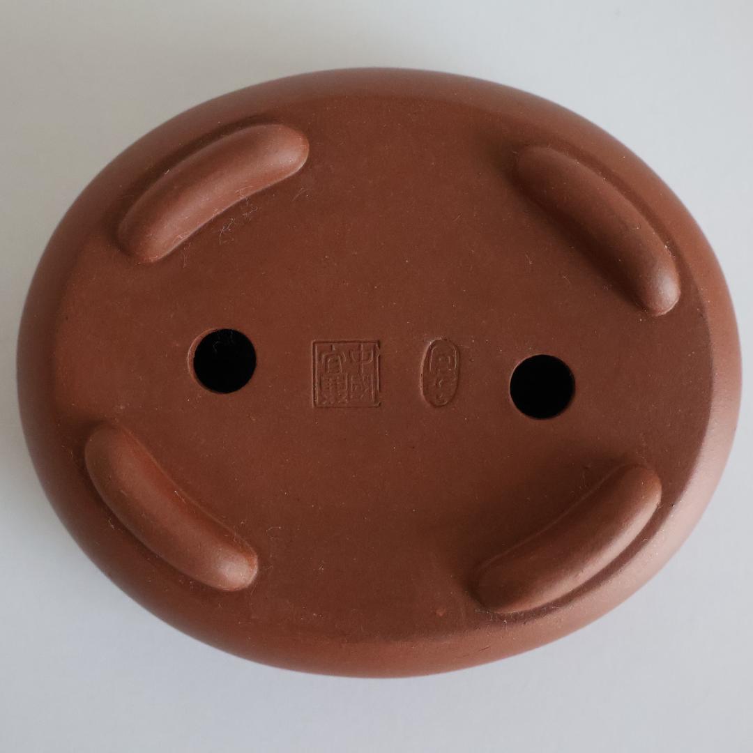 『 呉徳盛製 』『 中国宜興 』在銘 中国古盆器 大小2枚