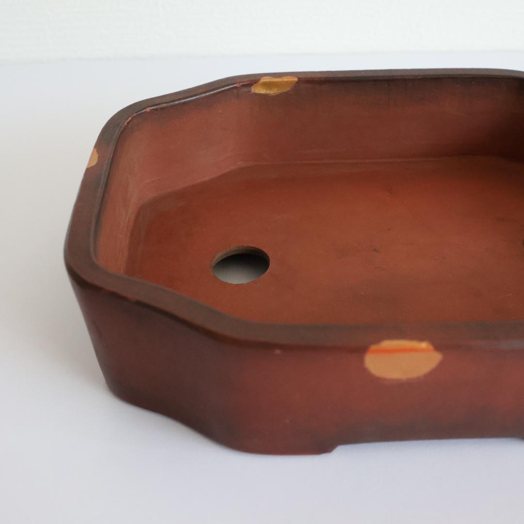 『 呉徳盛製 』『 中国宜興 』在銘 中国古盆器 大小2枚