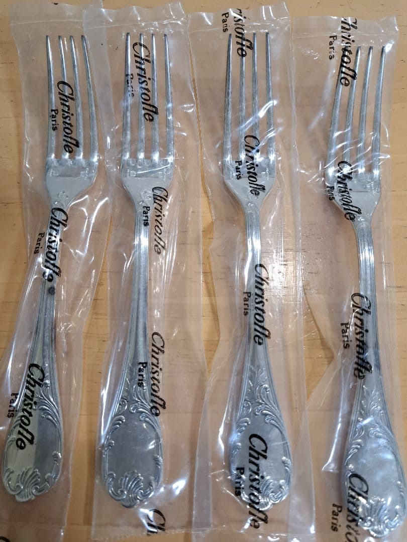 新品　クリストフル　デザートフォーク　4本
