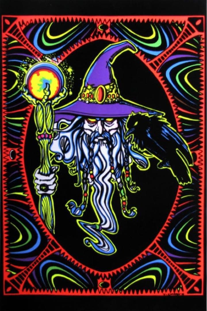 レア　新品ブラックライトポスター　ウィザードサイケデリック
