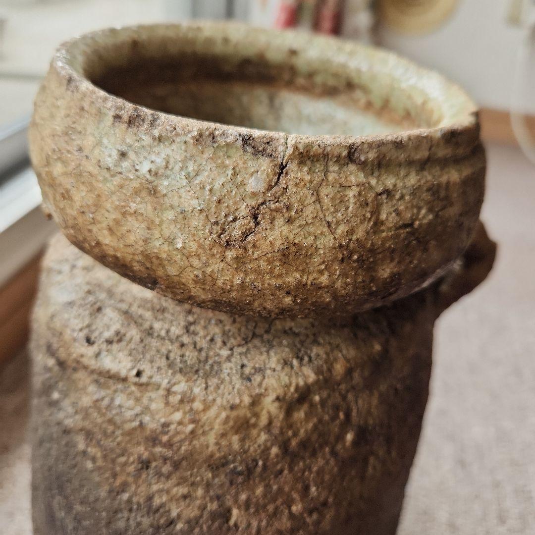 古片耳付き伊賀花入れ