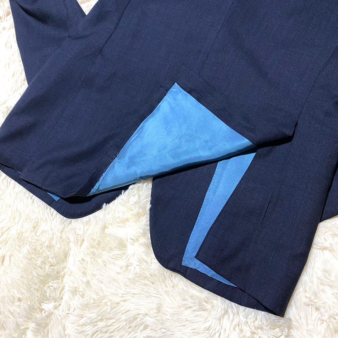 【XL】麻布テーラー ロロピアーナ★ビジネスジャケット★濃紺 スーパー130's