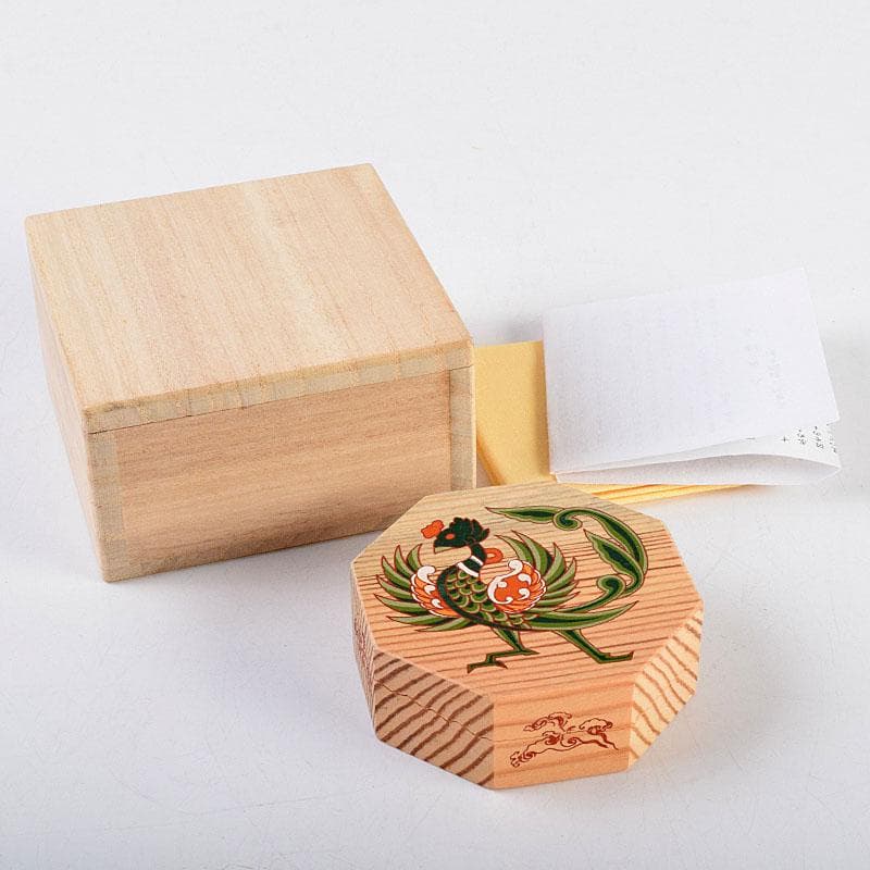 杉村聡作　正倉院　繧繝文様　八角香合　東大寺　別当永慶書付　共布共箱　Z8908