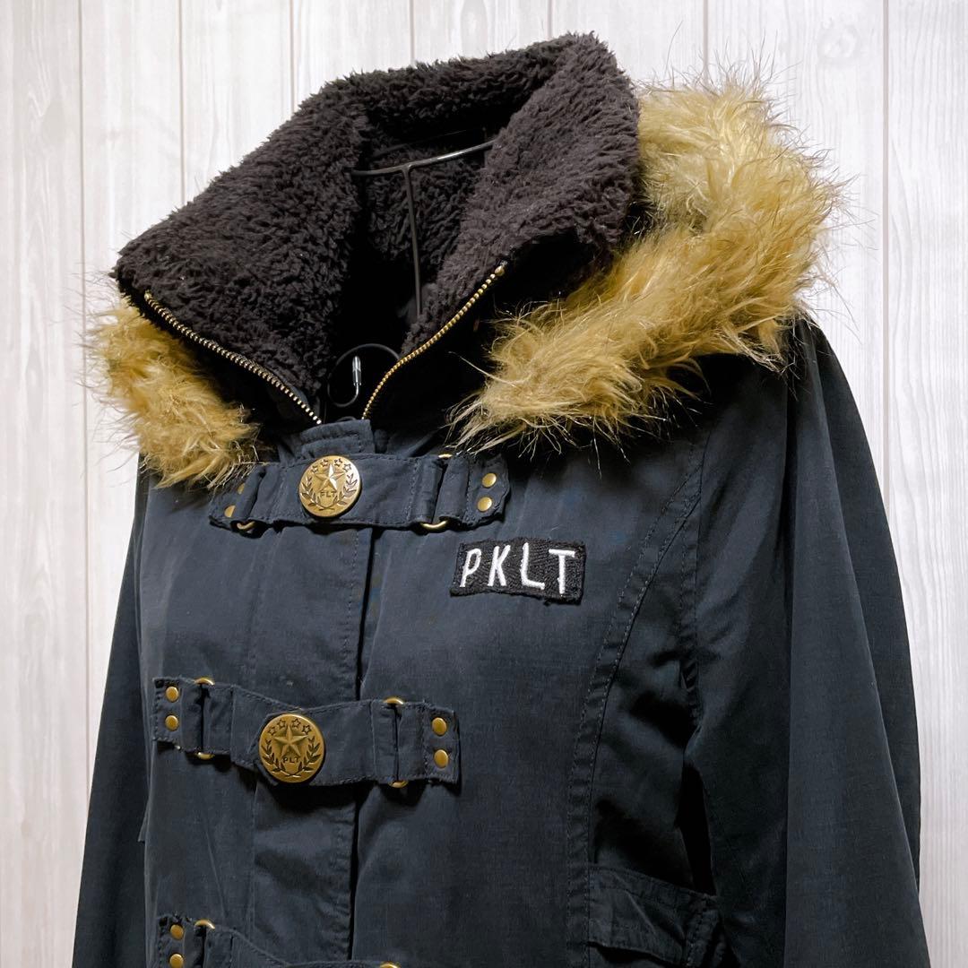 モッズコート ファー 黒 平成ギャル y2k グランジ ミリタリー d.i.a系