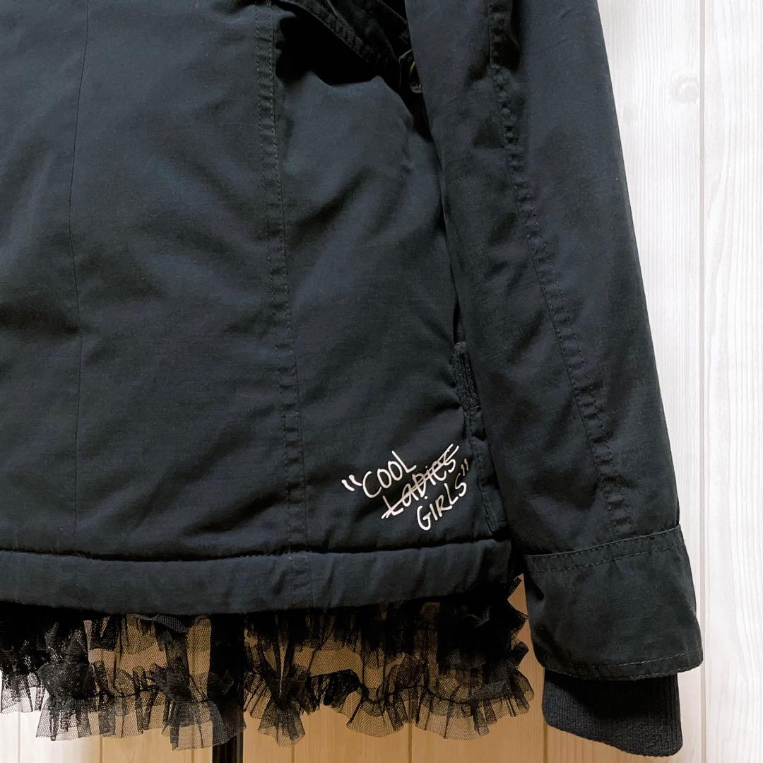 モッズコート ファー 黒 平成ギャル y2k グランジ ミリタリー d.i.a系