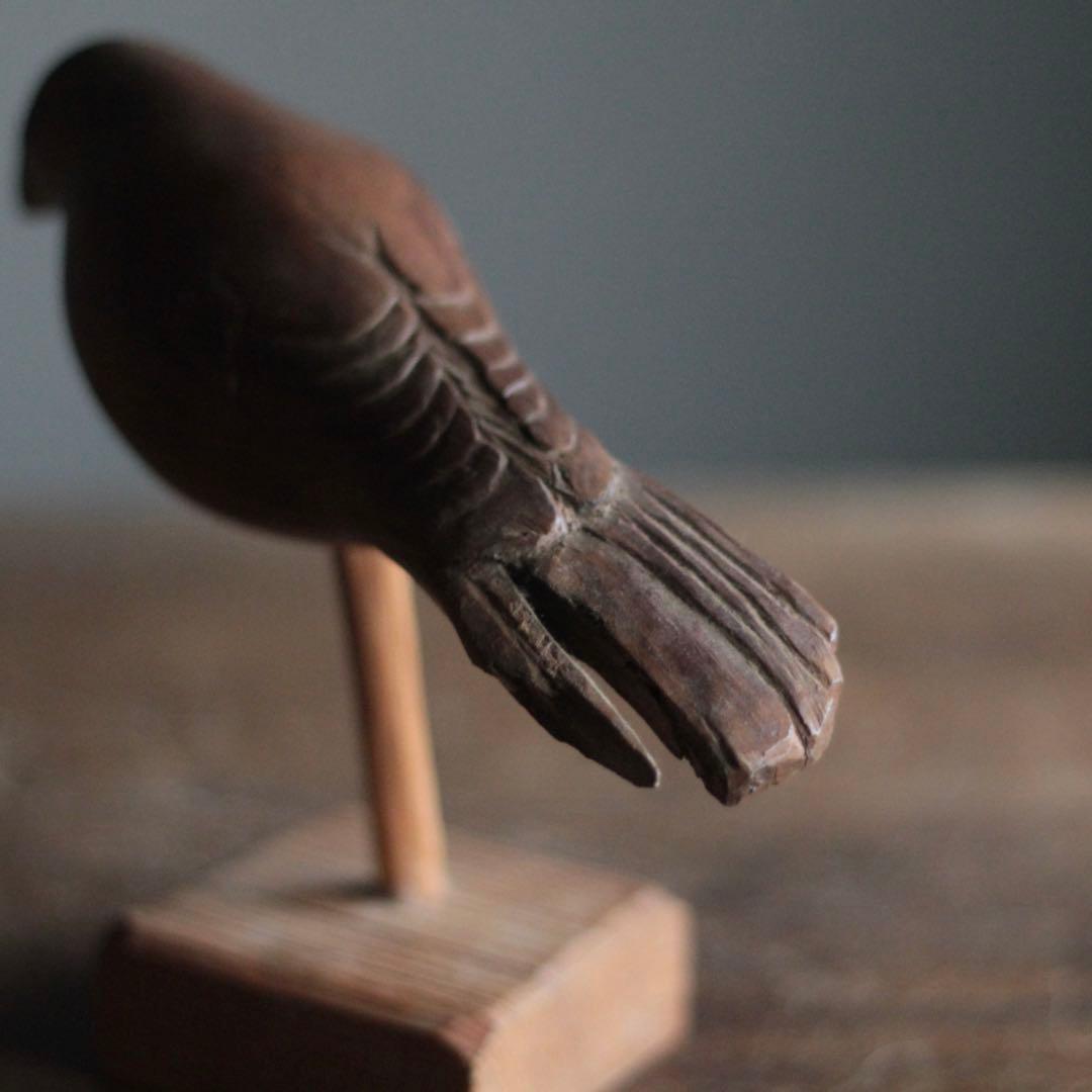 木の 鳥 オブジェ 古道具 アンティーク