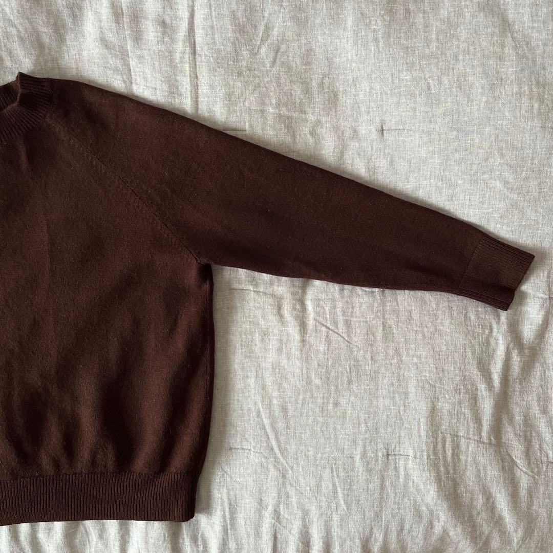 BATONER ウール ニット ラグランスリーブ ブラウン