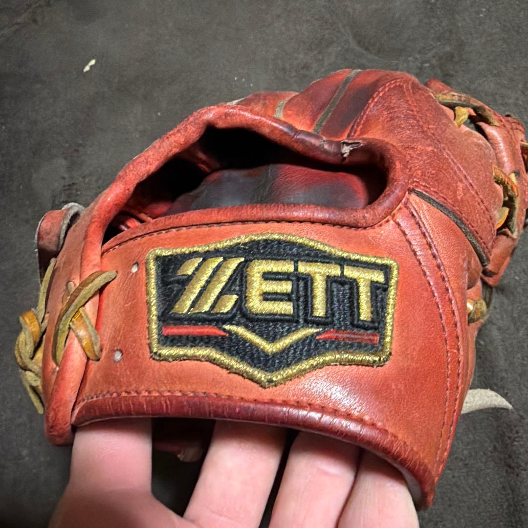 ZETT 硬式野球グローブ 赤