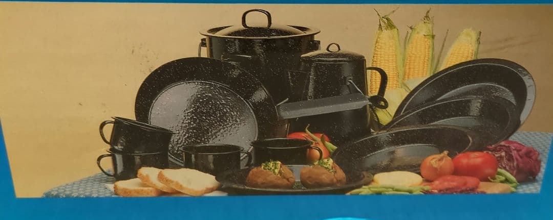 FINEFIELDアウトドア4人用クッキングセットホーロー製