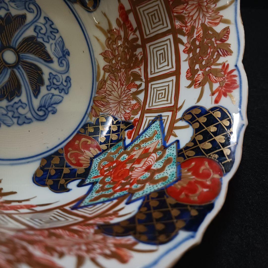 Y2802 古伊万里 富貴長春 金彩色絵 鉢 直径14㎝　FF