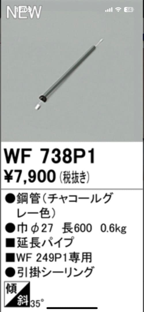 ODELIC WF 249P1 シーリングファン
