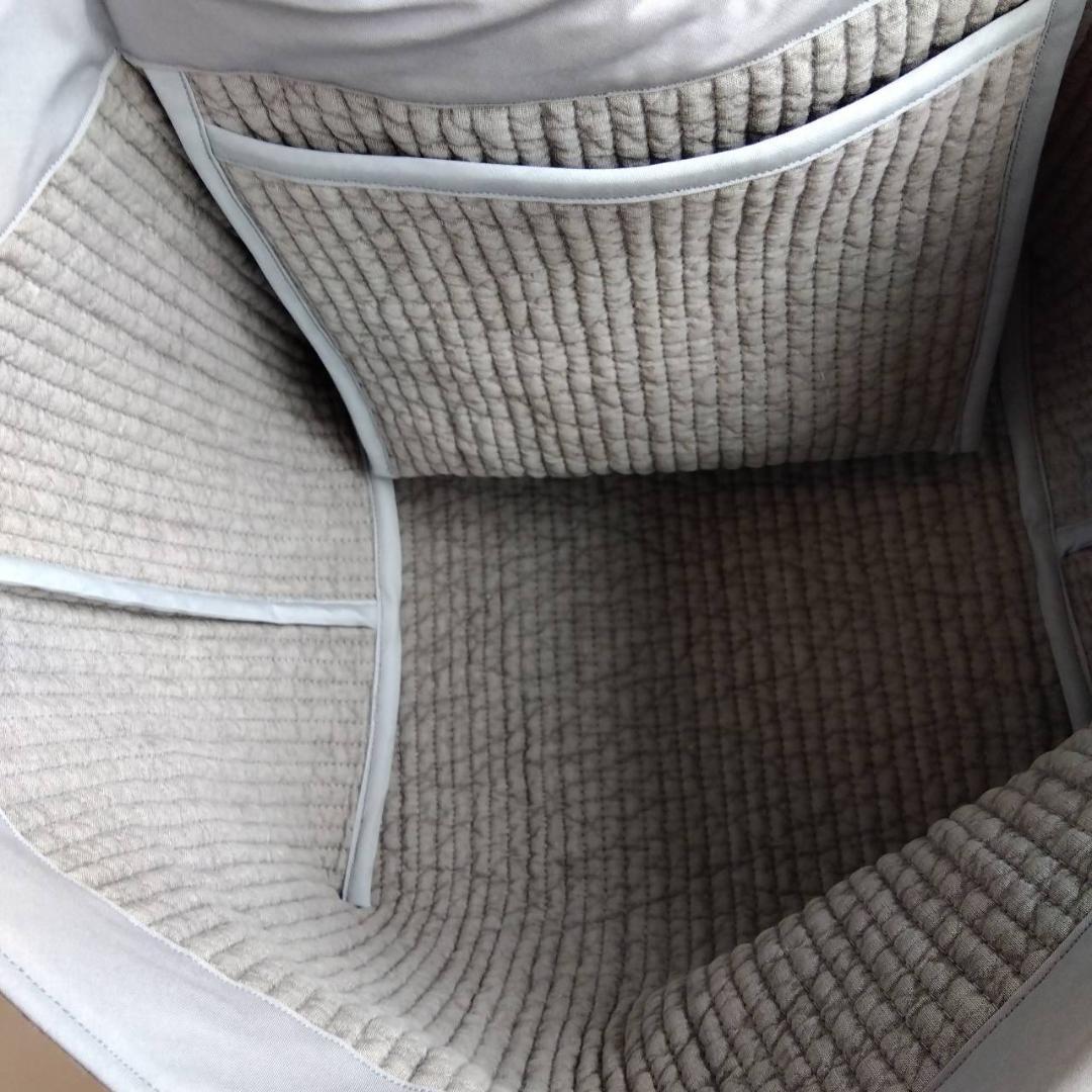 マグネット 底板ヌビ☆トートバッグ Wハンドル☆ ベージュ ヌビバッグ