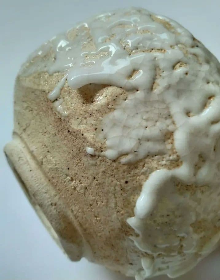 矢野景川　志野茶碗　鉄絵　抹茶碗