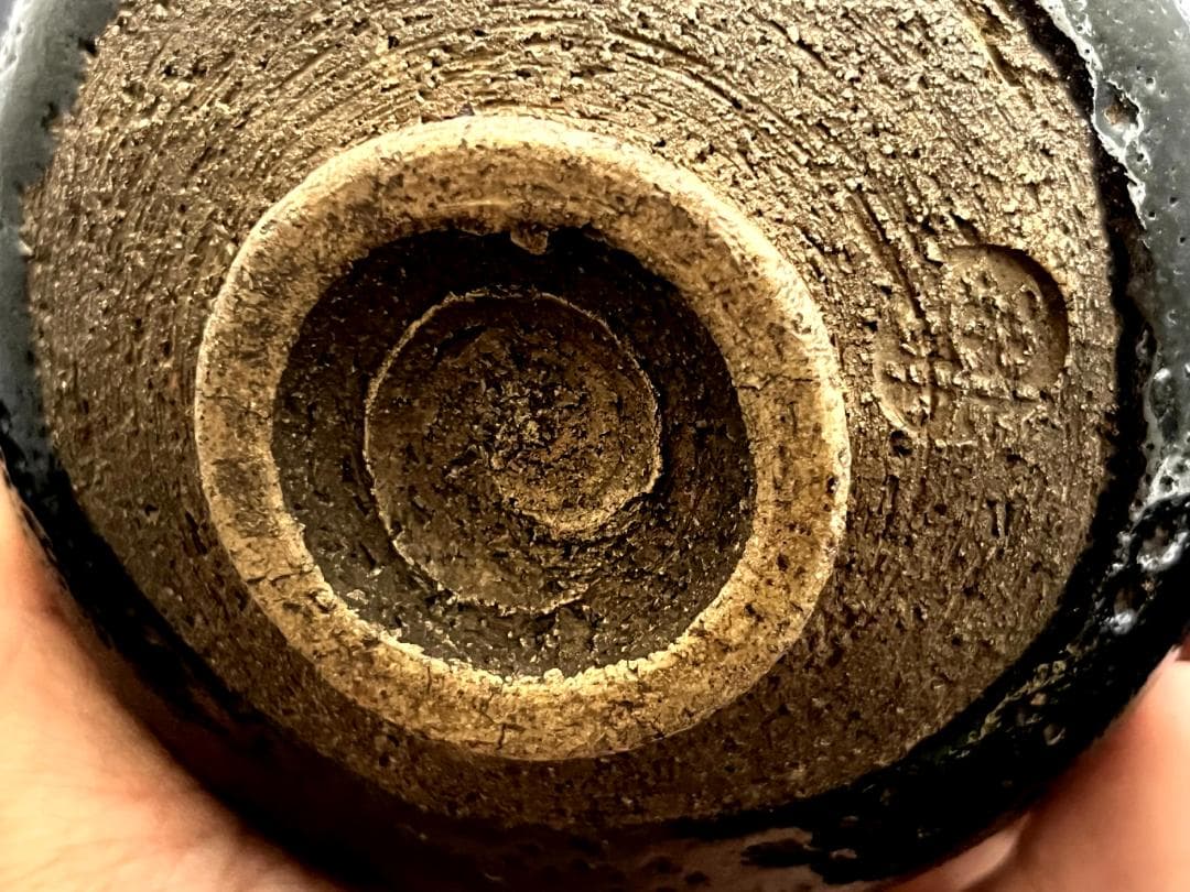 茶碗■古黒楽抹茶碗 江戸期 古美術 お茶道具 アンティーク 時代物 骨董品 ■