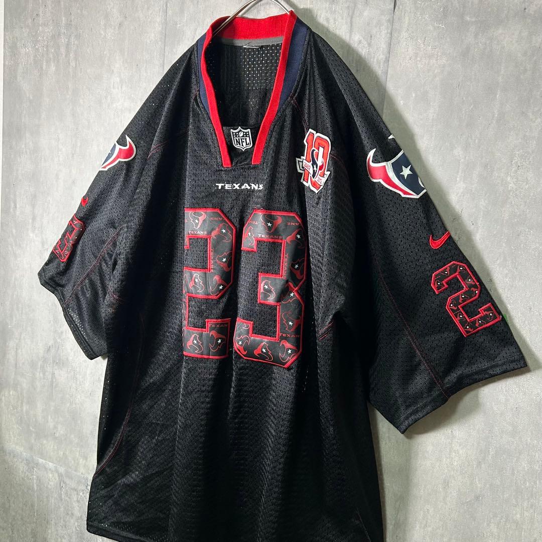 希少 NIKE NFL Texans 10周年記念 限定 ゲームシャツ メッシュ