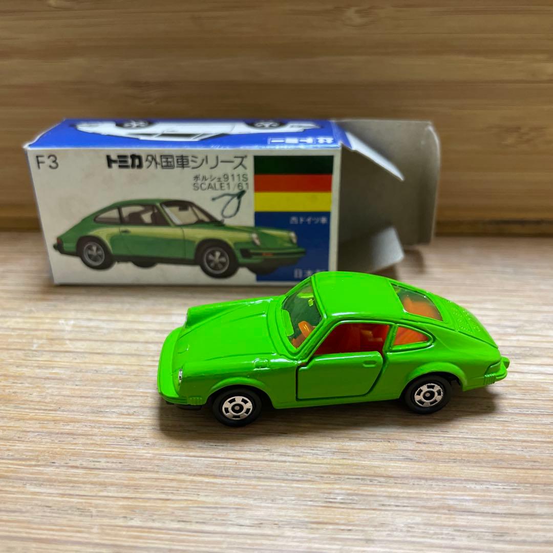 トミカ 青箱 F3 ポルシェ911S 当時物 外国車シリーズ 日本製 ミニカー