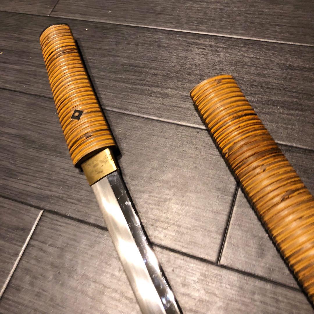 高級美術居合刀剣　籐巻造り　高級居合刀　小太刀　脇差　模造刀　名刀