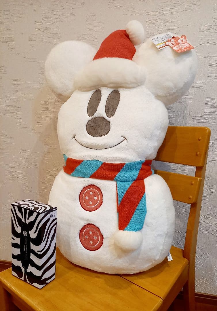 ディズニー　ミッキー　スノーマンぬいぐるみ　スノースノー　特大　おまけ付き♡
